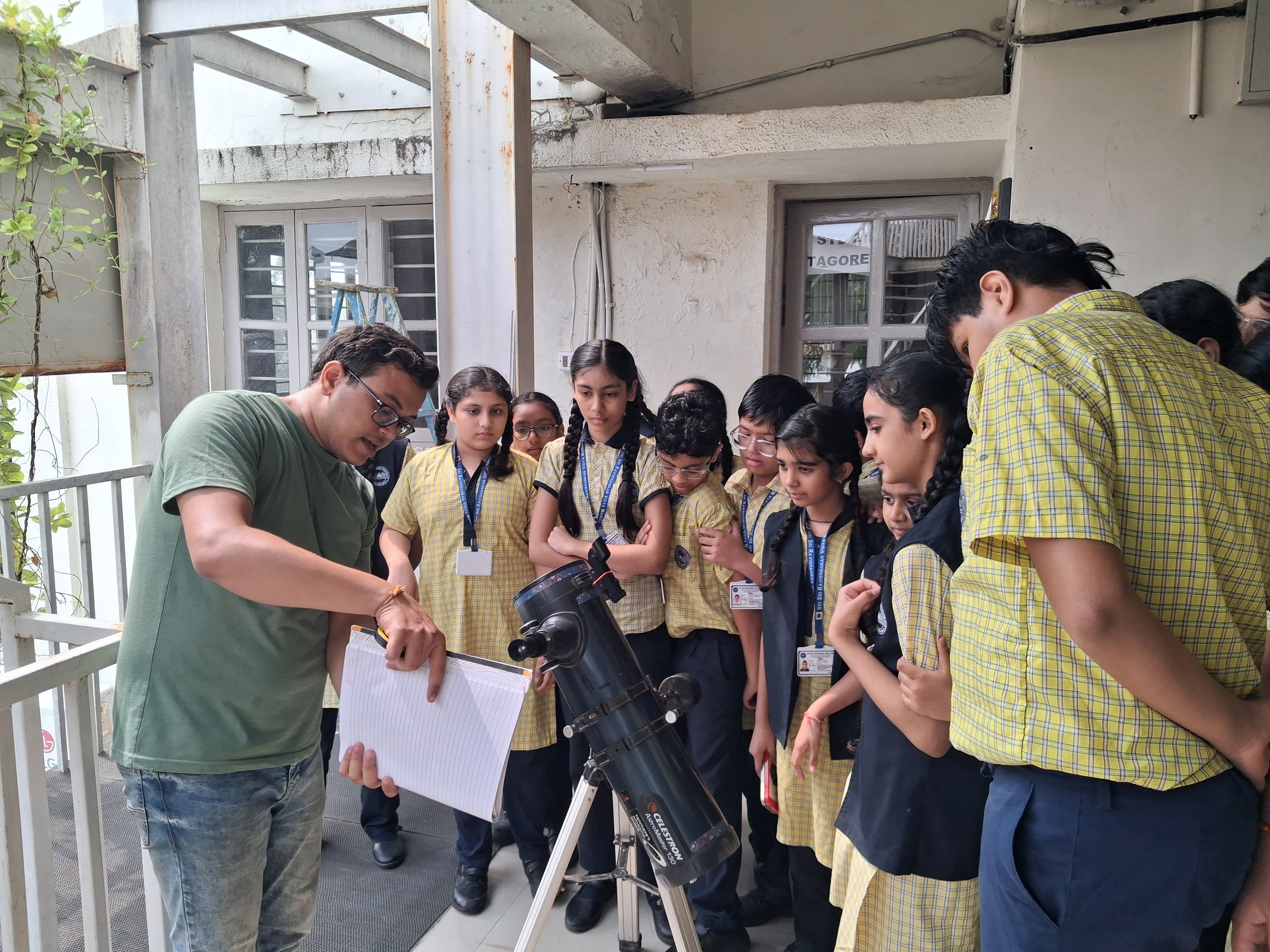 Sunspot Observation through Telescope