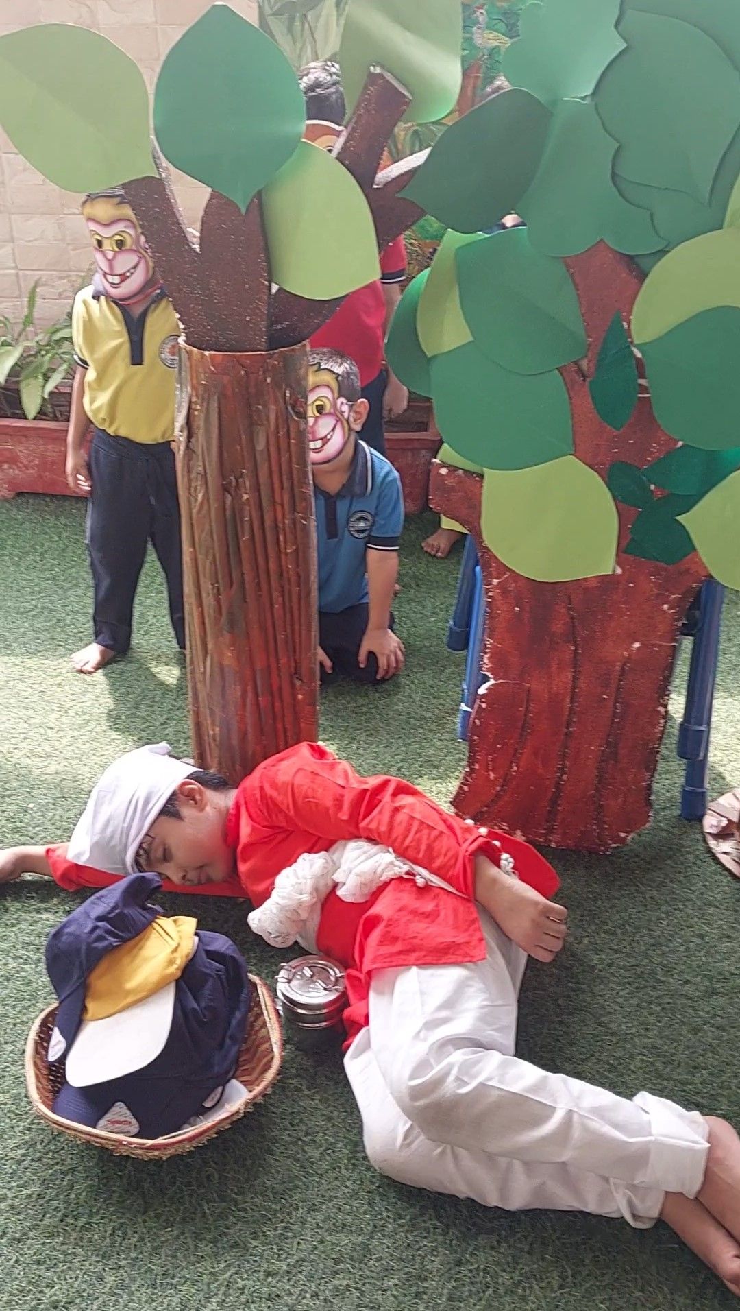 Preprimary Story Acting - The Cap Seller and Monkeys